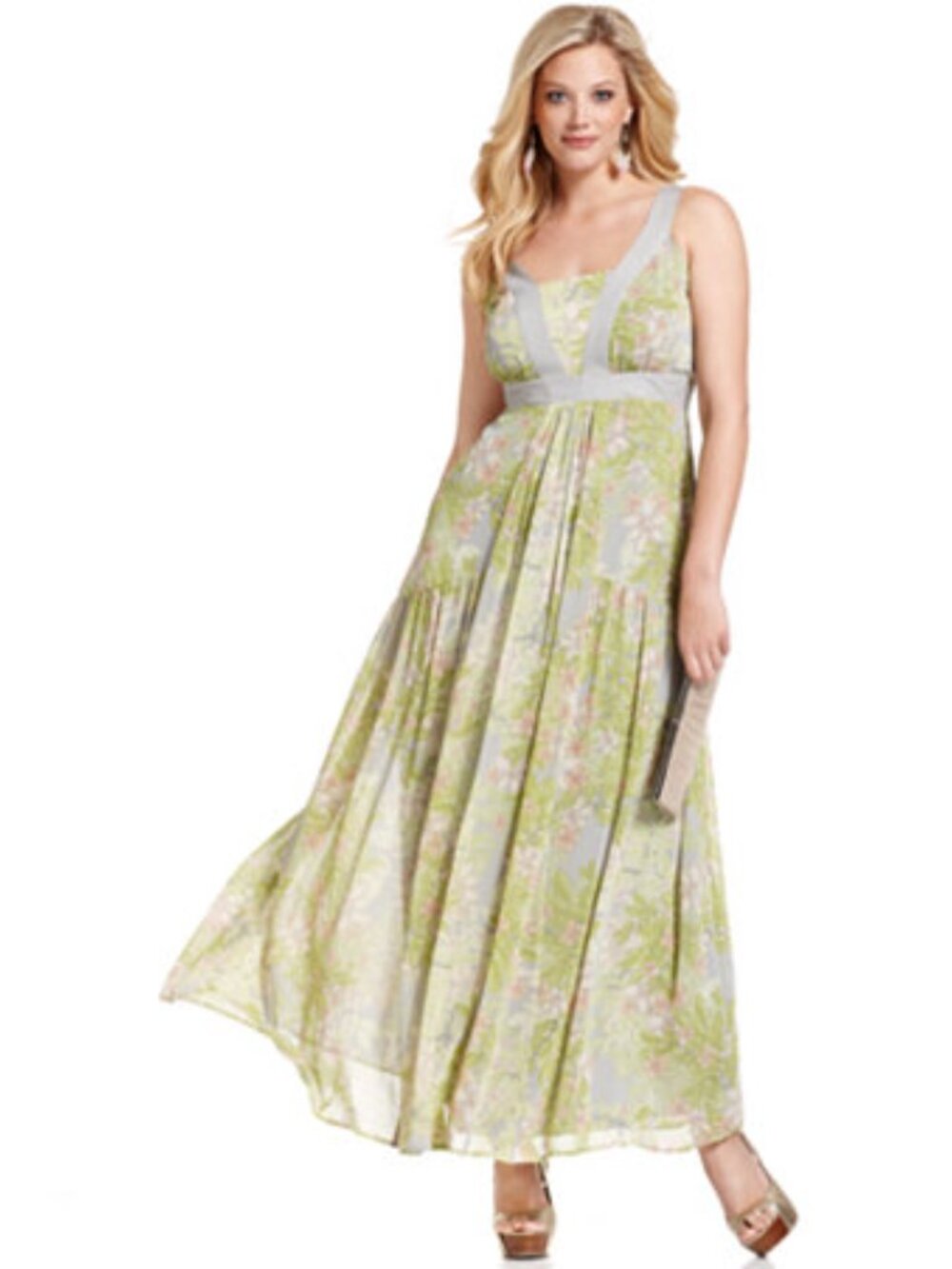 Jessica Simpson Floral Garden Party Maxi Dress